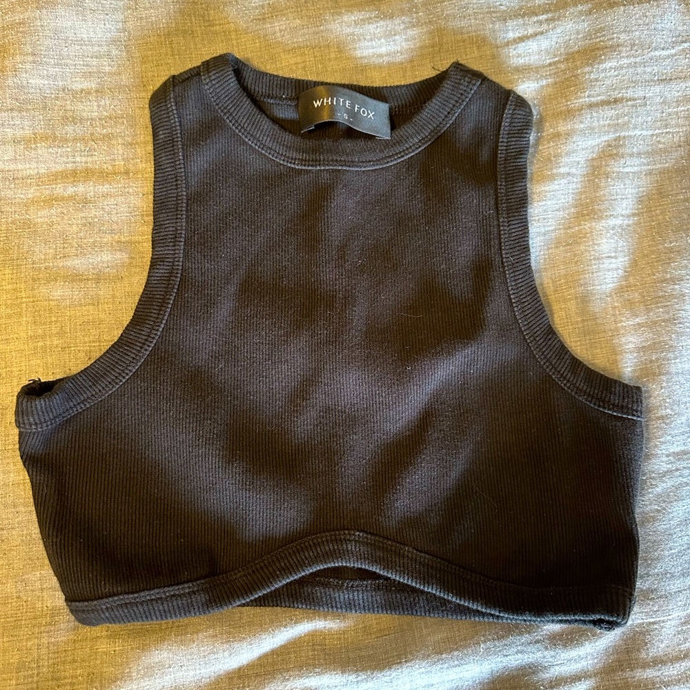 Whitefox black cropped tank